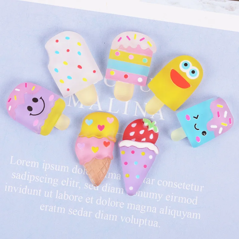 Кавайная имитация мороженого с плоским основанием кабошон скрапбукинг сделай