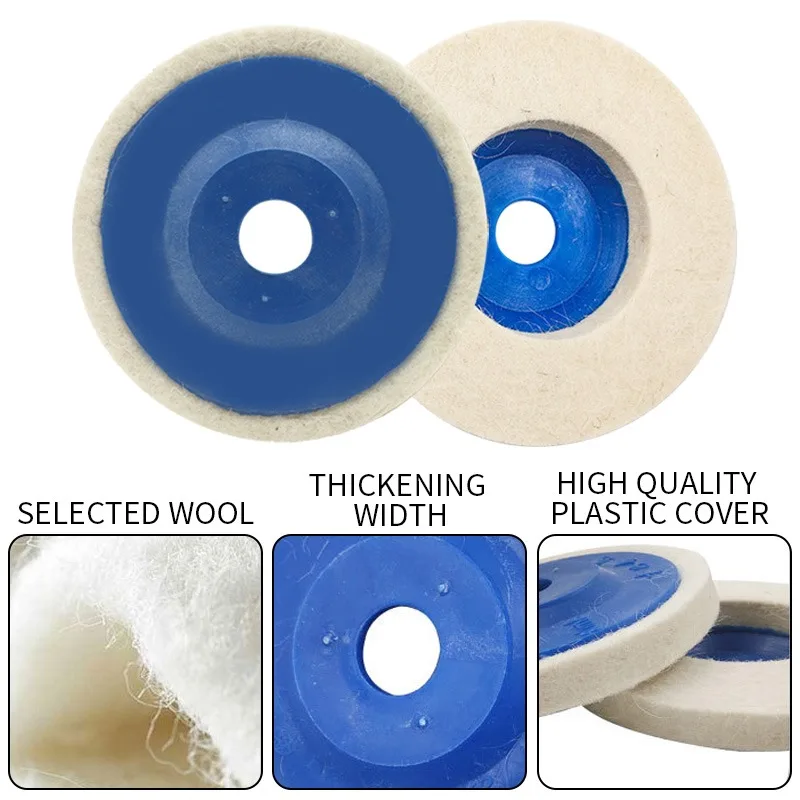 

HOT SALE 100mm wool polishing wheel buffing pads angle grinder wheel felt polishing disc Polisher