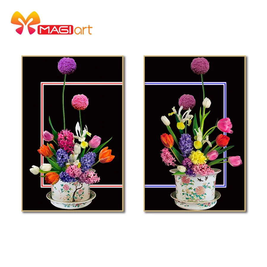 вышивка крестом наборы рукоделие 11CT водорастворимый холст 14CT цветы в черном с