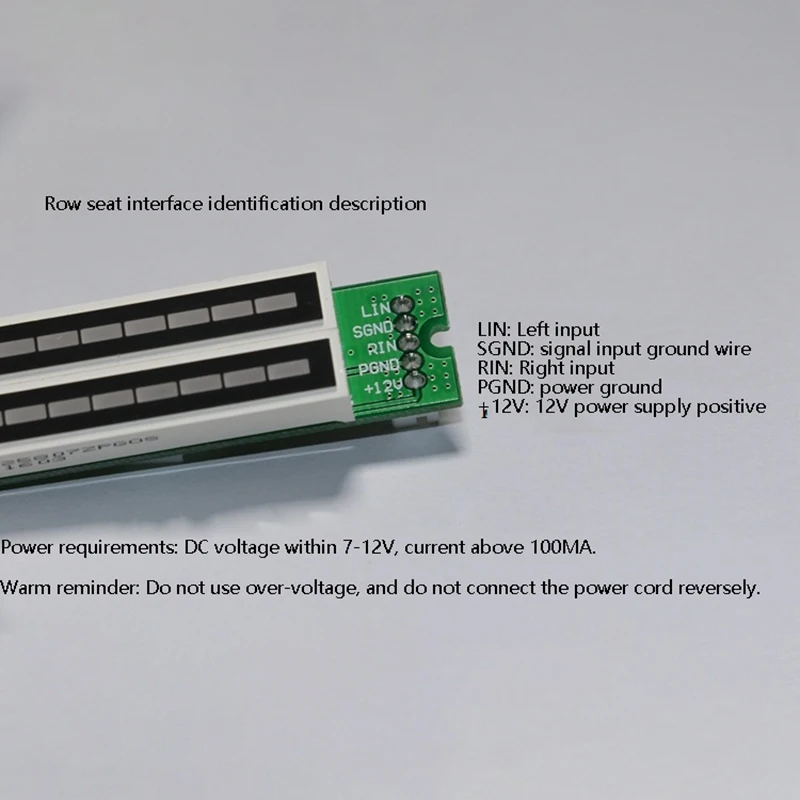 Двойной индикатор уровня воспроизведения музыки 12 дюймов светодиодный спектр VU