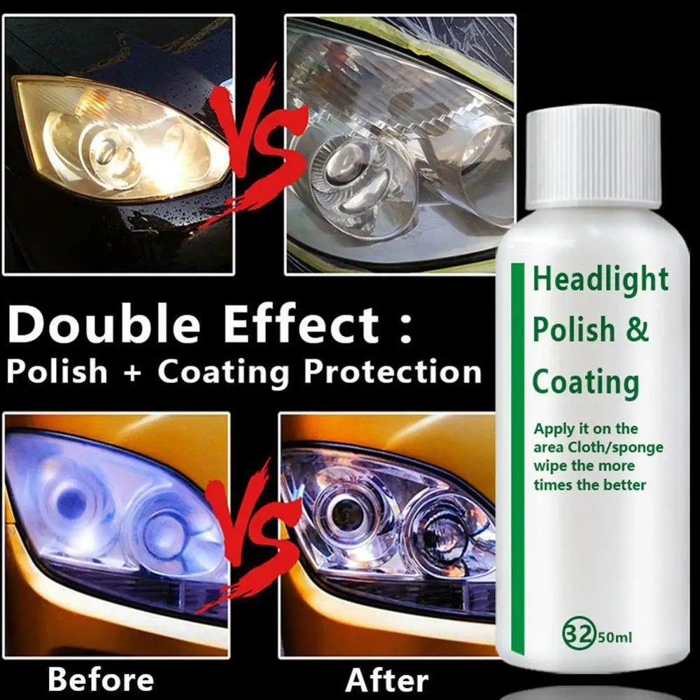 

High Quality Car Headlight Repair Liquid Lamp Retreading Agent Glitter Auto Polish Len Restoration Car Headlight Restorer Kit