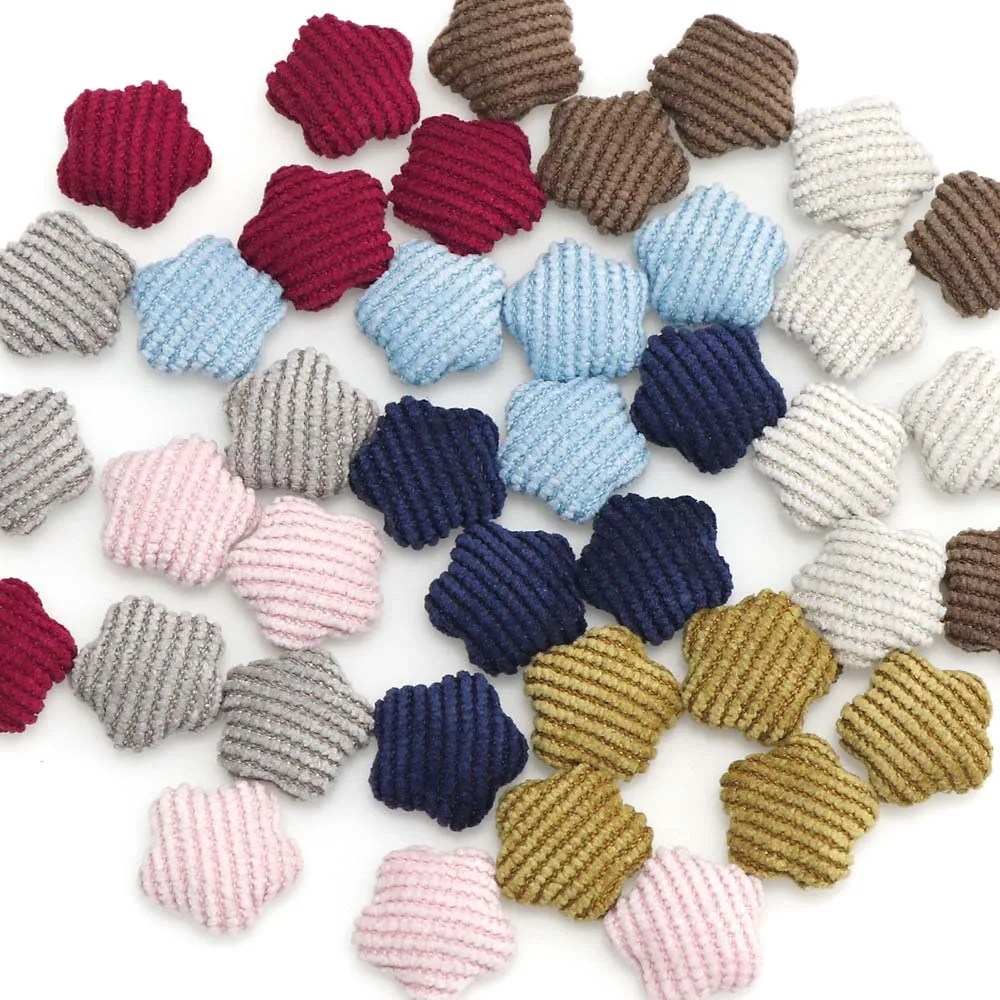 Тканевые пуговицы для шитья вельветовые в форме цветка 50 шт. | Дом и сад