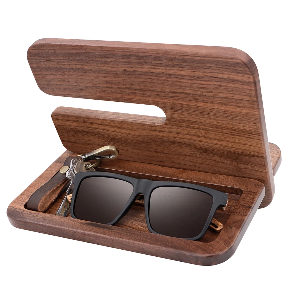 На заказ ваш логотип натуральная древесина грецкого ореха док станция для