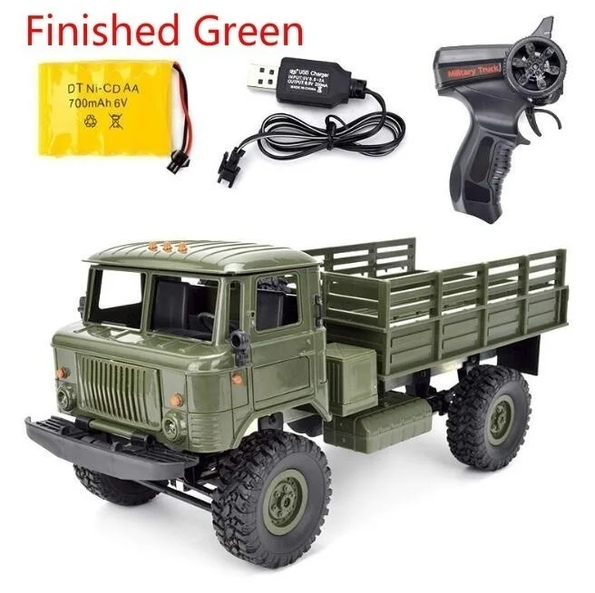 Военный грузовик 1:16 4WD RC военный с холщовой капот беспроводной пульт