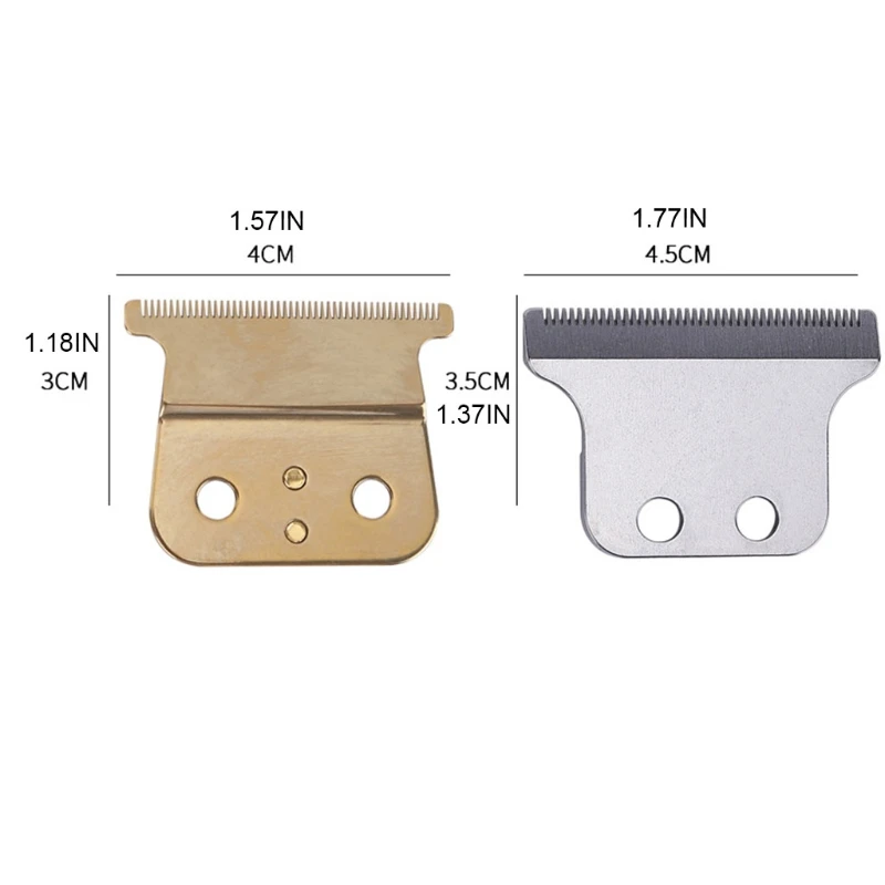 

2pcs T-Outliner Cordless Clipper Trimmer Blades with 2 Hole Replacement for Wahl M2EE