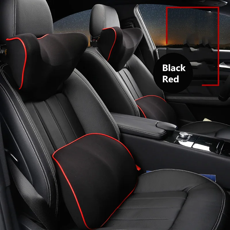 Новый дизайнерский Комплект подушек для автомобильного подголовника из пены с