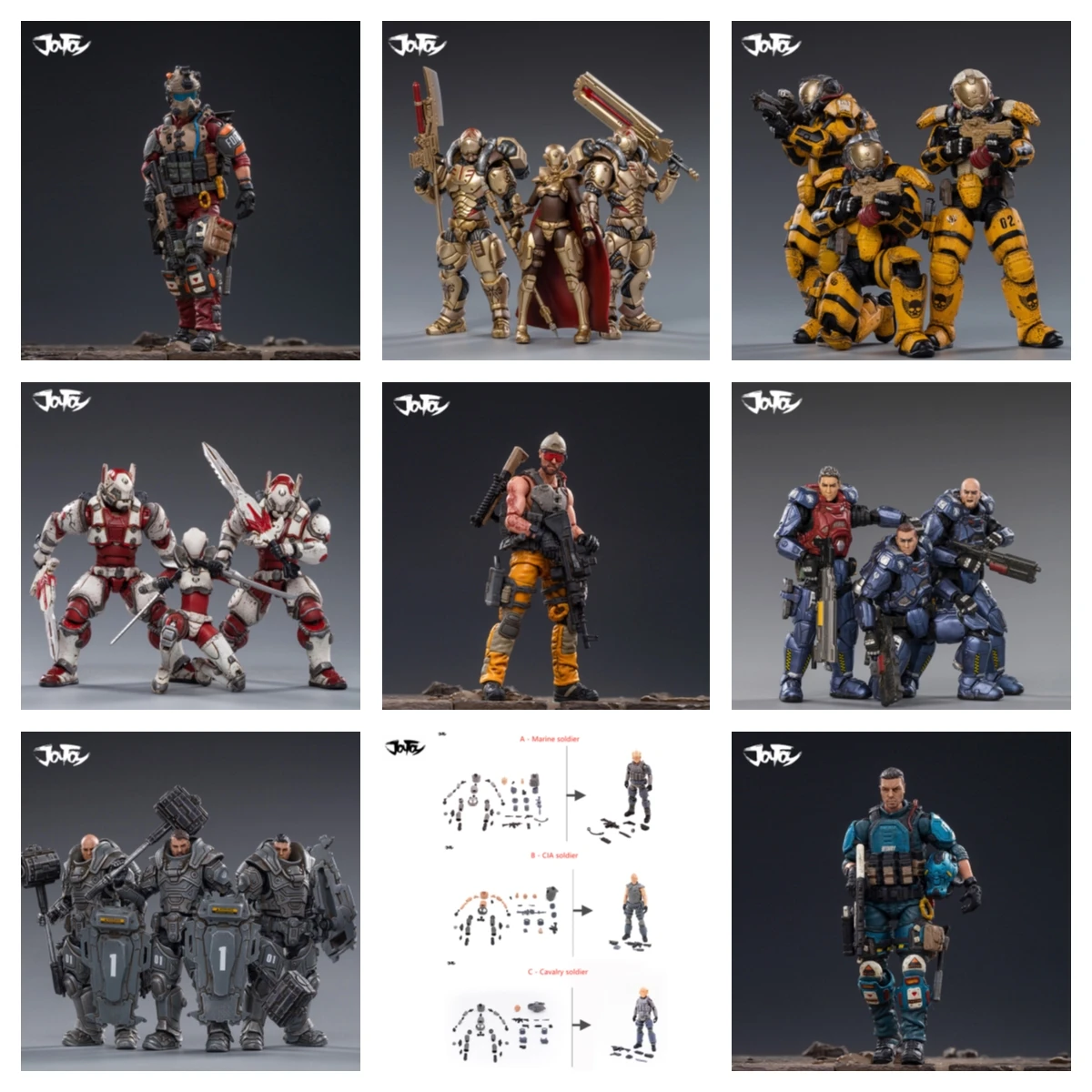 Экшн-фигурки JOYTOY 1/18 6 шт. военный солдат морской пехоты коллекционная игрушка