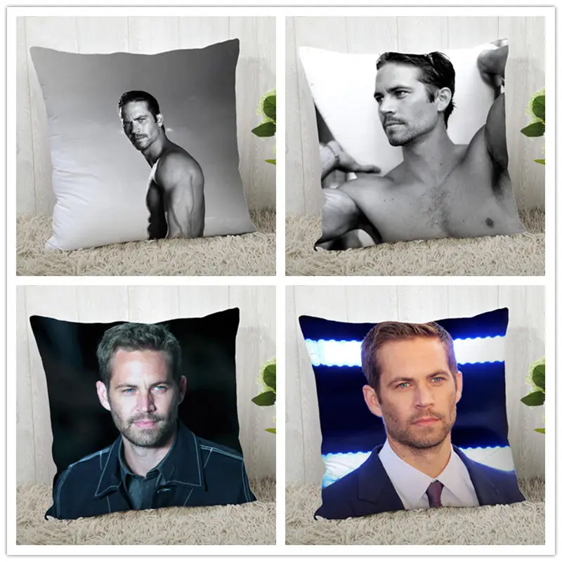 

High Quality Custom Decorative Pillowcase Paul Walker Square Zippered Pillow Cover Print Your image 20*20cm,35*35cm,40*40cm