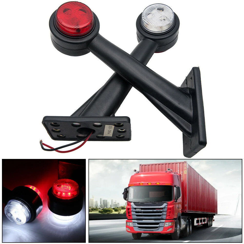

2Pcs 12V-30V LED Side Marker Lights Car External Lights Warning Tail Light Auto Trailer Truck Lorry Lamps Red color