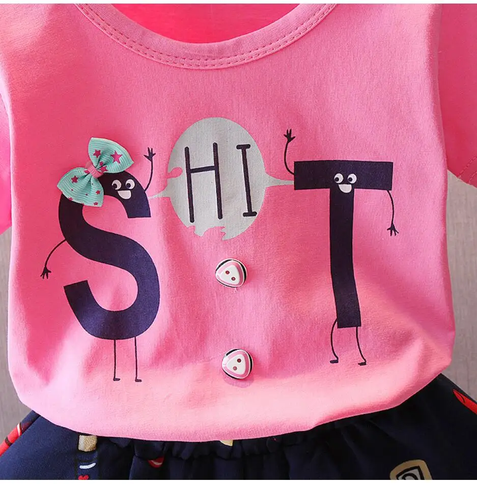 Модные комплекты одежды для маленьких девочек летняя новая детская одежда