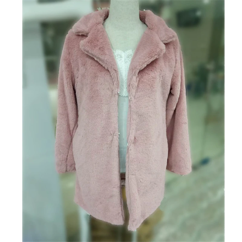 Шуба женская Осень-зима 2019 однотонная с длинным отрезом теплая шуба рукавом HHH006 |