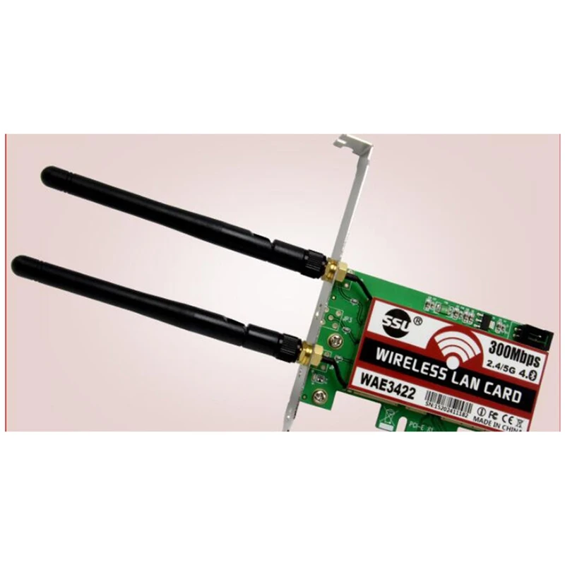 

SSU WiFi Network Card Bluetooth 4.0 Dual-Band 2G/5G 300Mbps Pci-E Pci Express Wae3422 Network Card Wifi Adapter