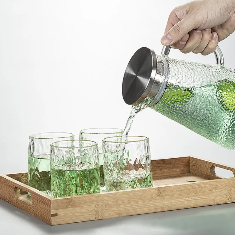 Чайник из боросиликатного стекла чайник кувшин для сока молотковый стеклянный