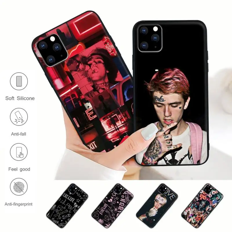 

Lil Peep Black Rubber Cell Phone Cover Case For IPhone 12 11 Pro Max Xs X Xr 7 8 6 6s Plus 5 5s Se 2020