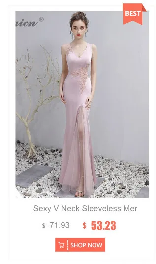 Pink Elegant Mermaid Evening Dresses Women Chinese Dress Qipao Oriental Style Party Gown Sexy Cheongsam Modern Split Costume