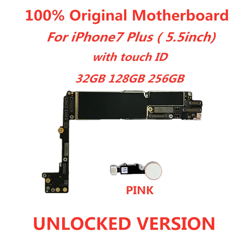 

SamuelT Original Motherboard for iphone 7 plus With Touch ID/Without Touch ID unlocked for iphone 7P icloud remove logic