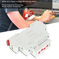 grv8 04 3 phase voltage monitoring relay under over voltage protector voltage monitoring sequence protection relay for tower