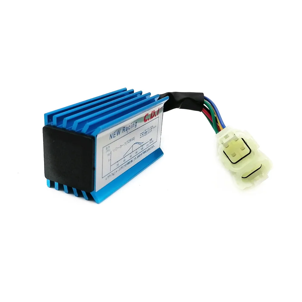 Мотоцикл 6 контактный Синий AC высокопроизводительный гоночный CDI подходит для Gy6