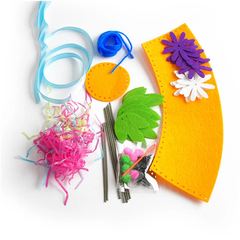 

Children Puzzle Potted Bouquet Toy Diy Hand-sewn Teacher's Day Gift Early Childhood Education Teaching Aid Toy Gift Decoration