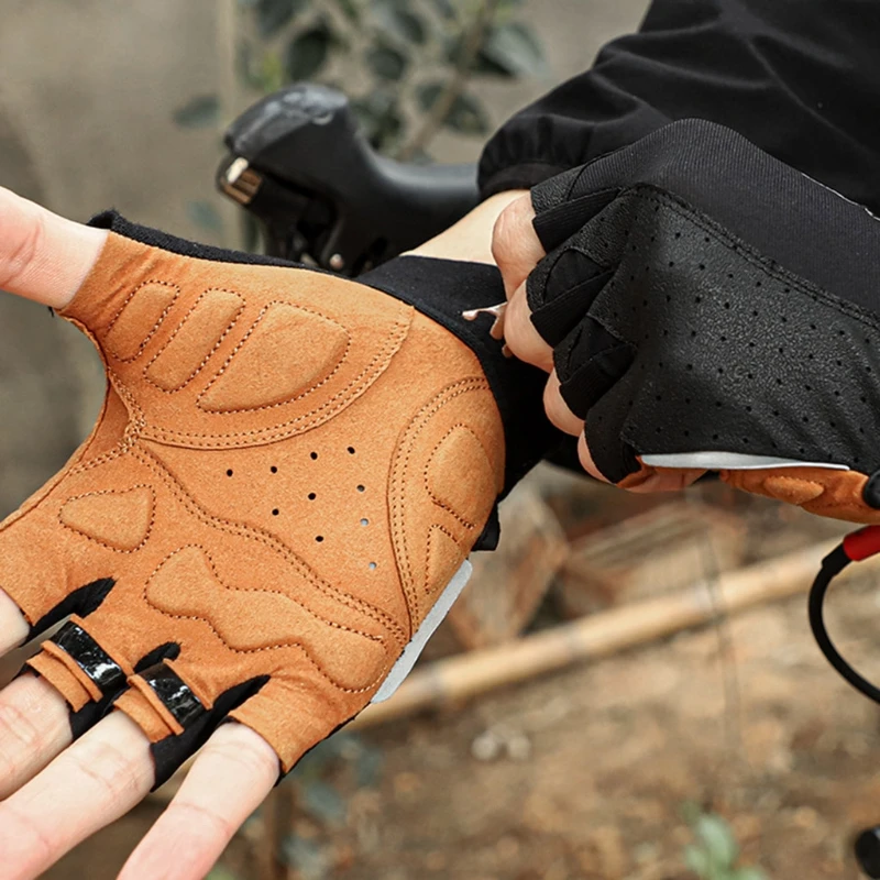 

1 Pair Half-finger Cycling Gloves Anti-slip Breathable Men Women Climbing Gloves Anti-shock MTB Bike Bicycle Motorcycle Gloves