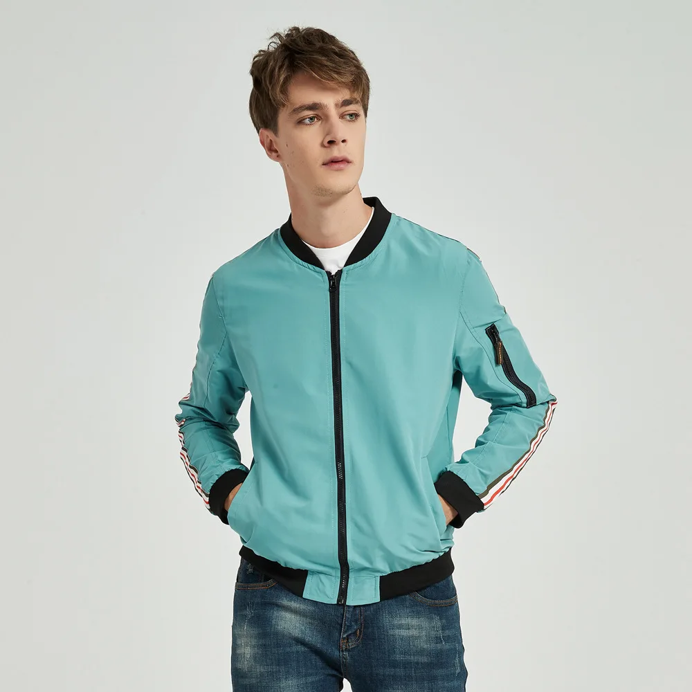 2020 Spring Men Sport Fashion Baseball Jacket Double Layer Zipper Male Casual Coat for Running Cycling Sportwear | Спорт и