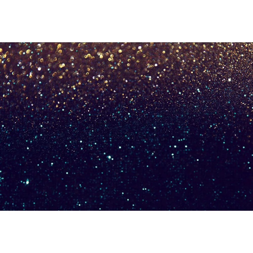 Виниловый фон для фотосъемки голубой золотой блестящий горошек детского