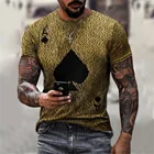 Летняя популярная модная мужская футболка с принтом покерных букв 2021, пуловер с коротким рукавом и круглым вырезом, Повседневная красивая футболка