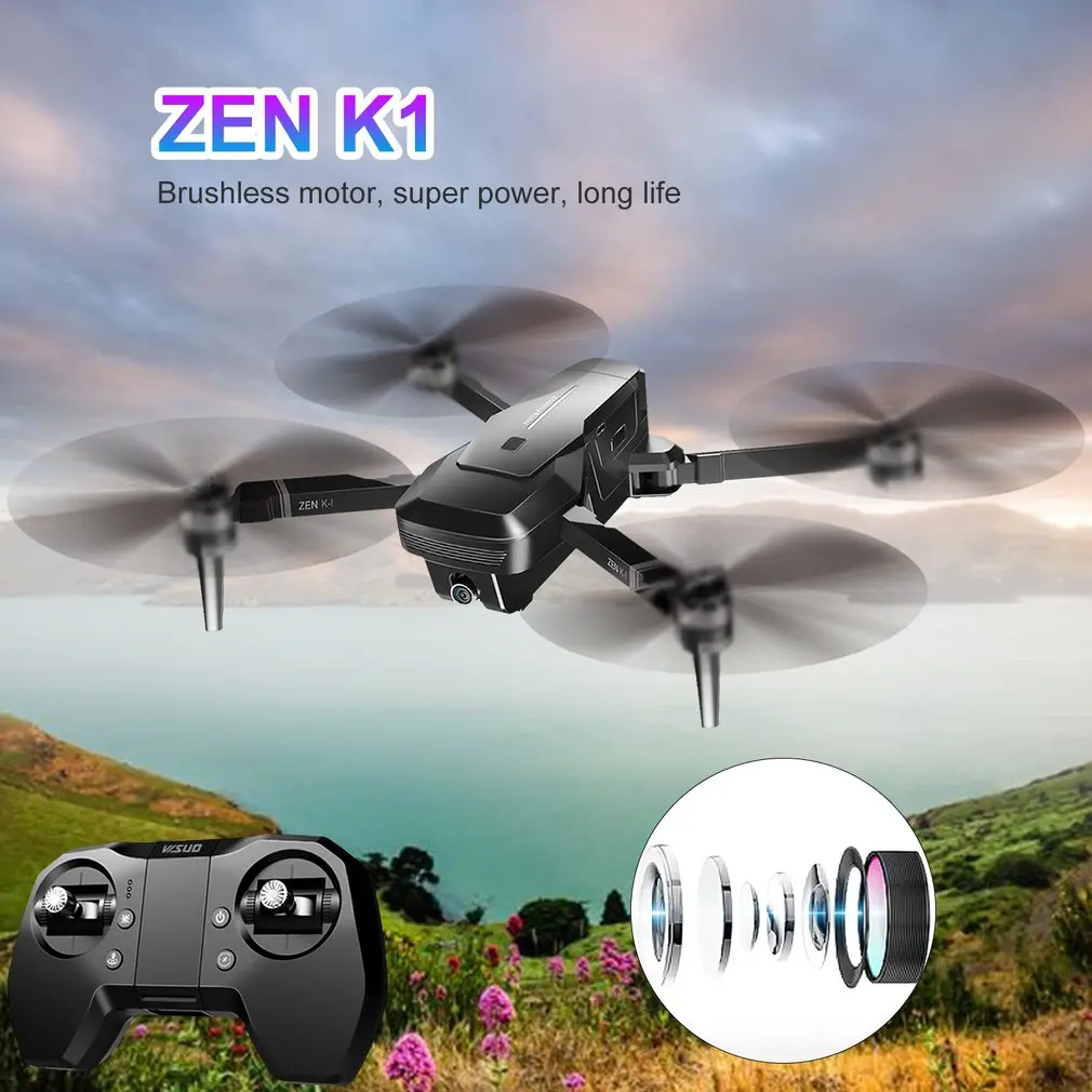 Visuo ZEN K1 GPS Радиоуправляемый Дрон с 4K HD двойной камерой управление жестами 5G Wifi FPV