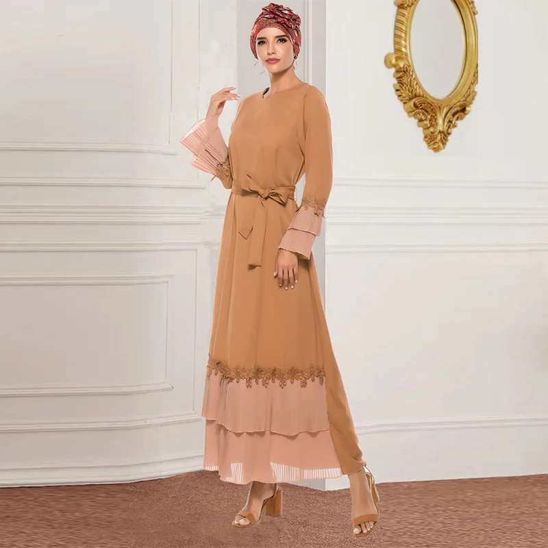 Мусульманское платье мусульманское турецкое элегантное модное с длинным