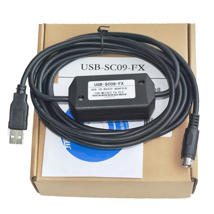 

USB-SC09-FX For Mitsubishi PLC Programming Cable FX0N FX1N FX2N FX0S FX1S FX3U FX3G Series Communication Cable windows7/10