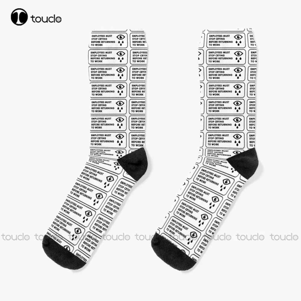 

Employees Must Stop Crying Socks Boot Socks For Men Unisex Adult Teen Youth Socks Personalized Custom 360° Digital Print