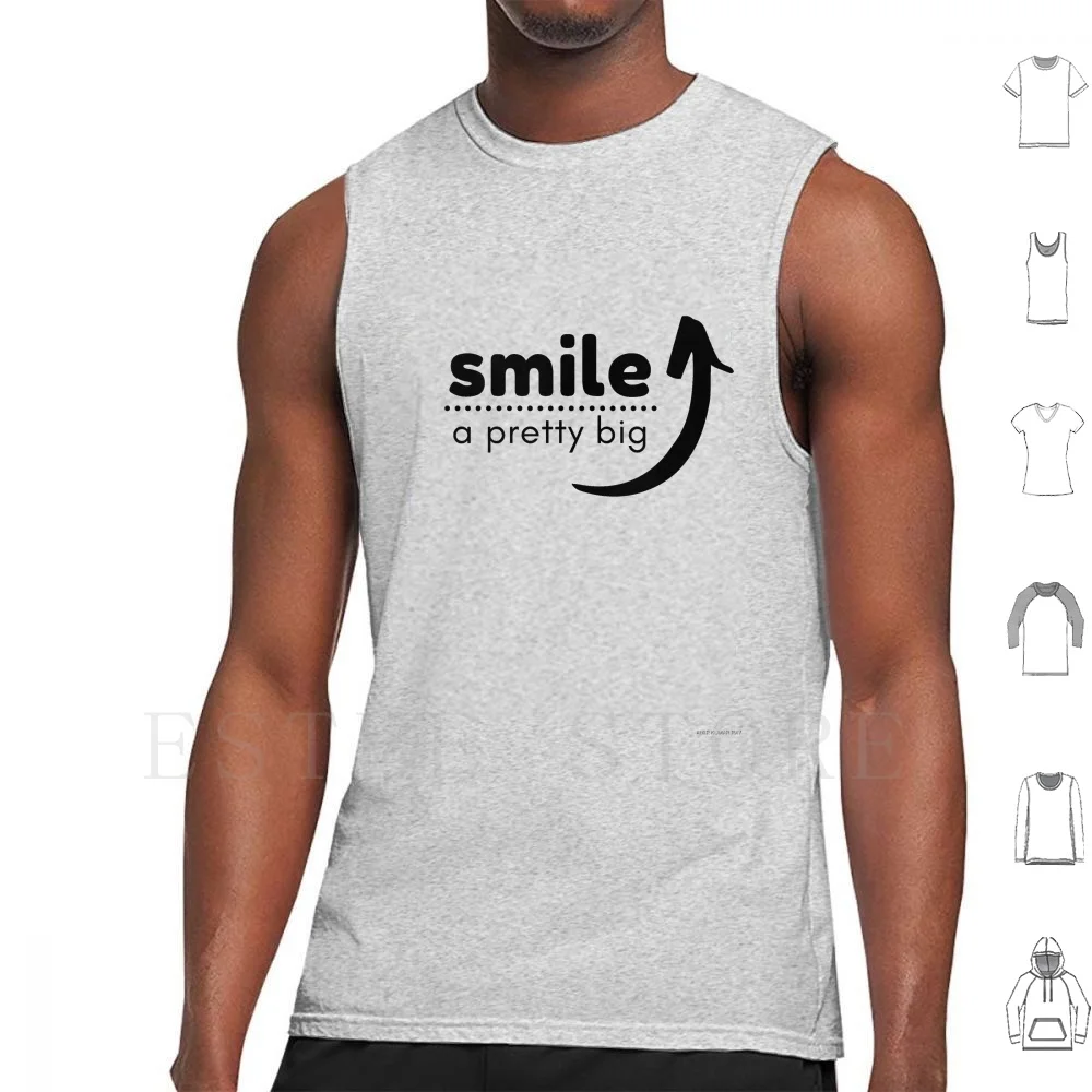 

" A Pretty Big Smile "-Smile Tank Tops Vest Cotton Smile Big Smile