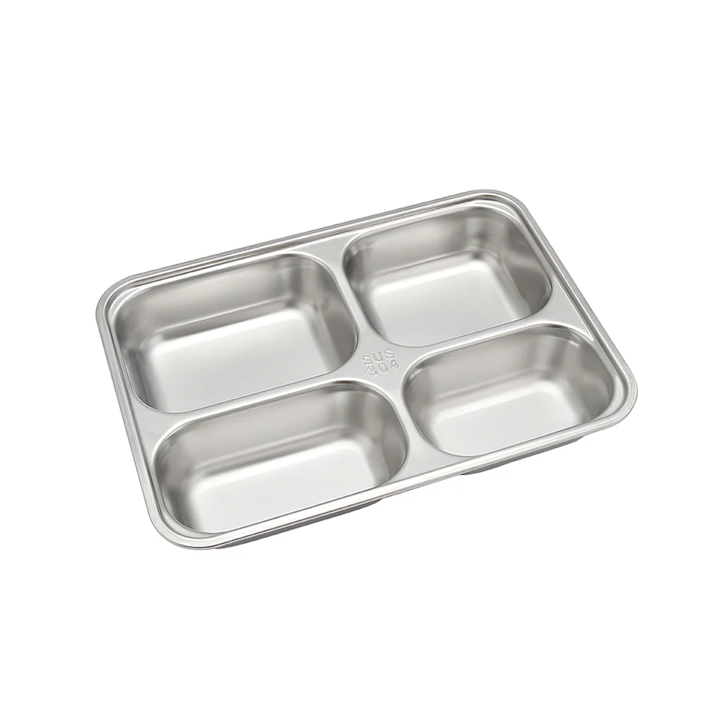 Ланч-бокс из нержавеющей стали с 3/4 ячейками для микроволновой печи герметичный