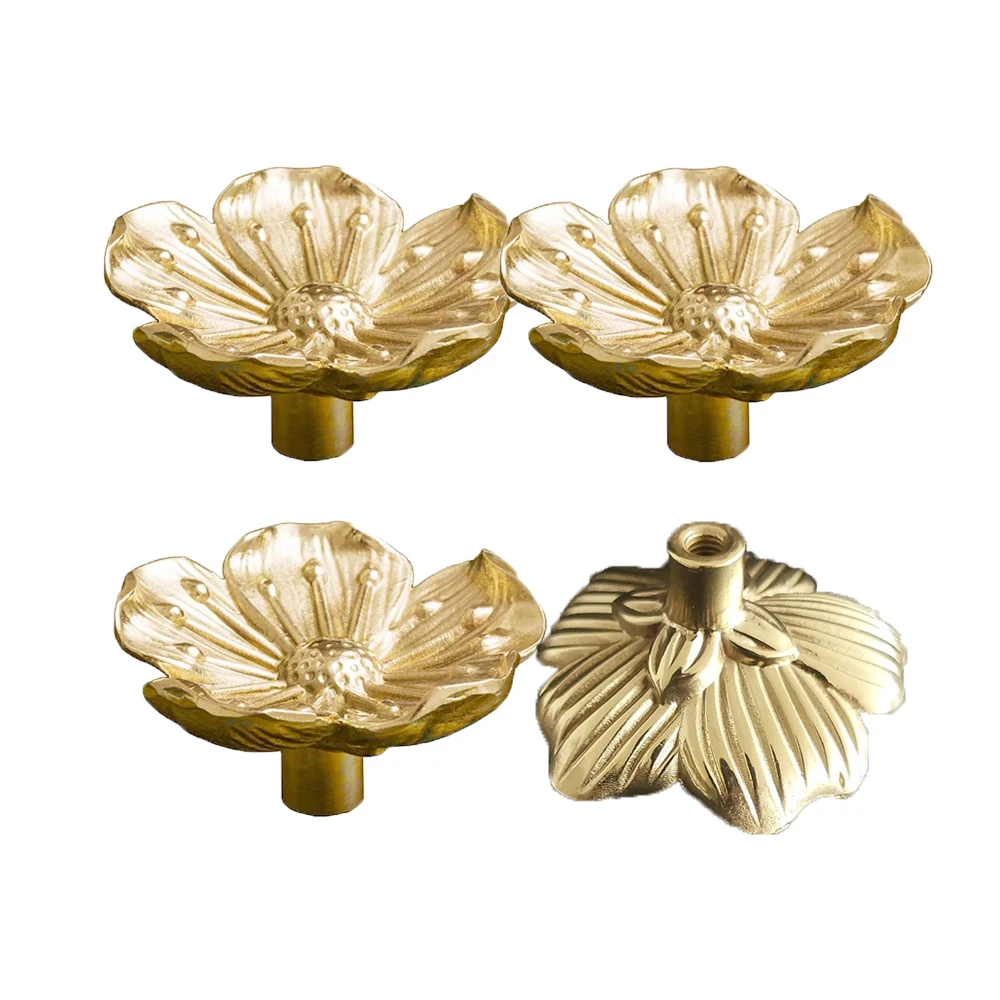 

Christmas Home Cabinet Handles Decoration Vintage Cupboard Door Knob Drawer Pulls Solid Brass For Renovation And Improvement