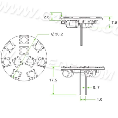 Светодиодная круглая плата G4 10LED SMD 5050 широкое напряжение 12 В постоянного тока