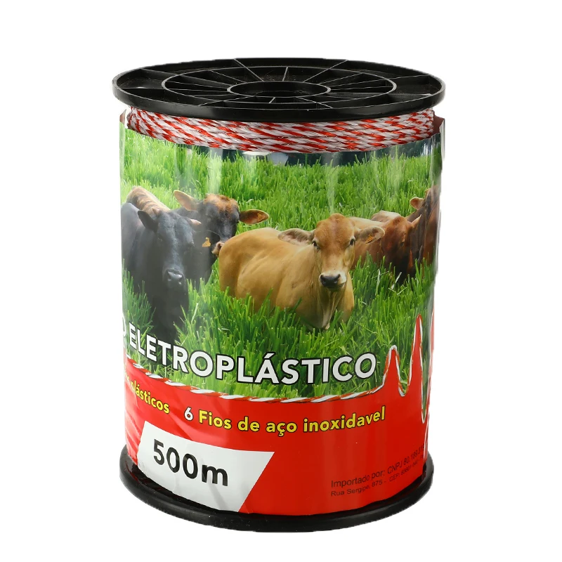 500 м рулонный трос для электрического ограждения красный белый полипровод со