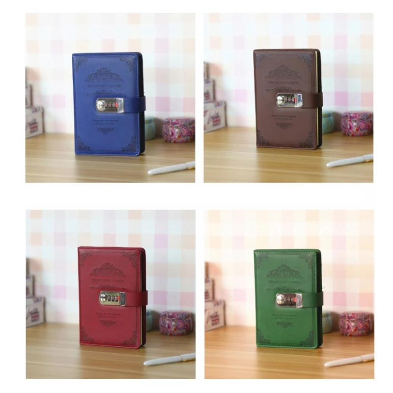 Ретро записная книжка с паролем замком креативные школьные офисные