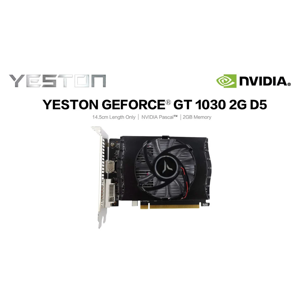 Отдельная видеокарта Yeston GT1030 2G D5 Extreme Edition для настольных компьютерных игр офиса и