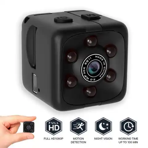 Мини-камера HD 1080P с датчиком ночного видения, видеорегистратор с датчиком движения, микро-камера, Спортивная цифровая видеокамера, маленька...