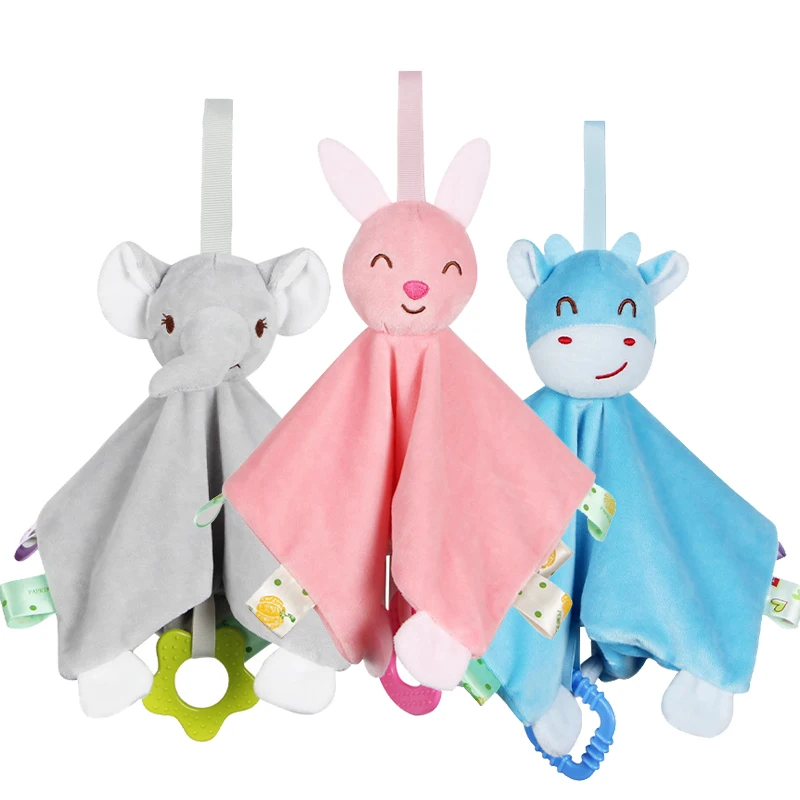 

Soft Baby Cartoon Stuffed Plush Toy Bear Babbit Elephant Doll Newborn Sleeping Comfort Towel Babys Toys Gift