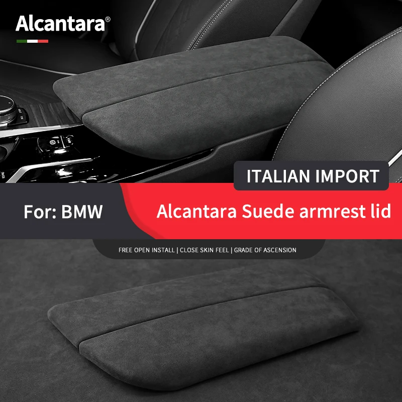 

Alcantara Armrest Box Cover Flip Fur Armrest Pad Auto Parts Premium Decor for BMW 5 Series 6 Series GT
