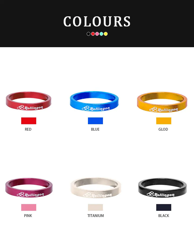 Шайба Rollingon для велосипедной гарнитуры из алюминиевого сплава шайба передней