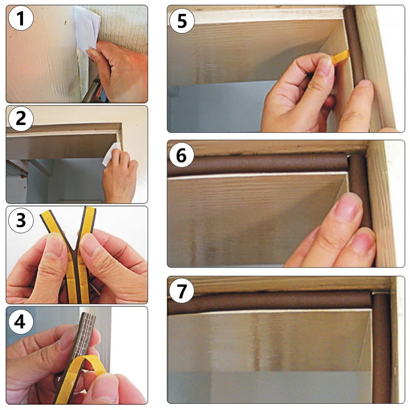 5 м D Тип уплотнительная лента самоклеющиеся уплотнительные полосы пена Осадка