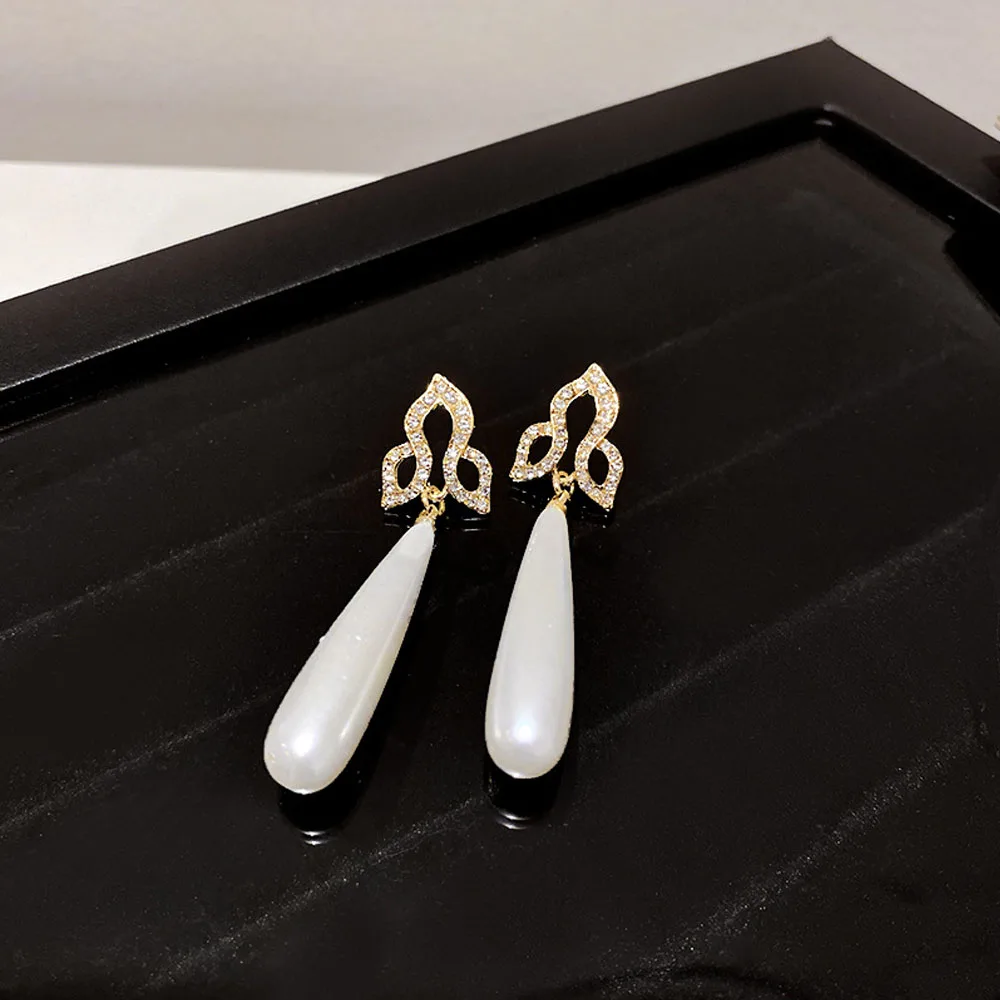 Преувеличенный новые жемчужные серьги-кисточки чистый красный выразительная