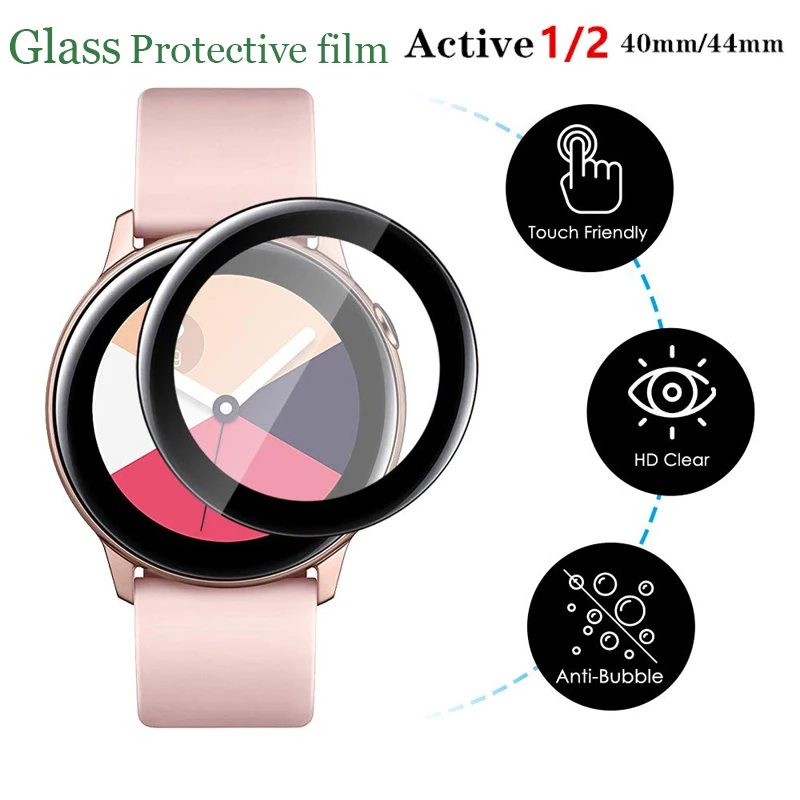 Стеклянная пленка для samsung Galaxy Watch 46 мм/42 мм active 2 40 мм/44 мм gear S3 Frontier/Sport 3D HD полноэкранная защитная пленка Active2