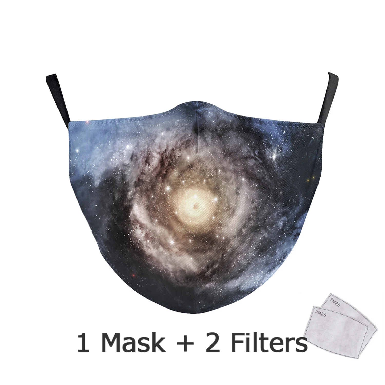 

Starry Sky Pattern Mask PM2.5 Filter Anti Dust Unisex Breathable Mask Reusable Adults Mask Breathable Windproof Dust-proof Masks