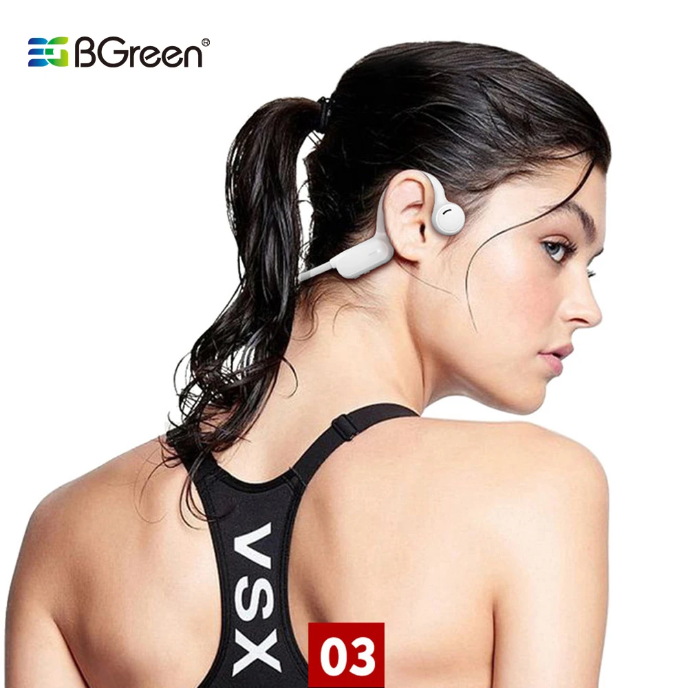 BGreen спортивные Bluetooth наушники с открытым ухом водонепроницаемые для бега