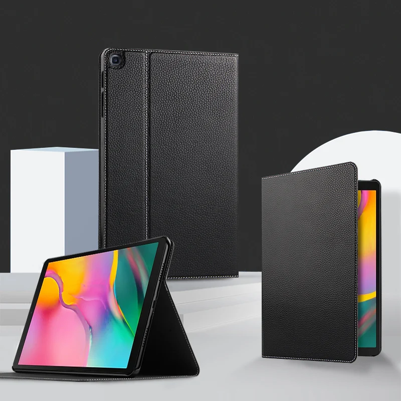 Умный чехол из натуральной кожи для Samsung Galaxy Tab A 10 1 T510 T515 зеркальный подставка