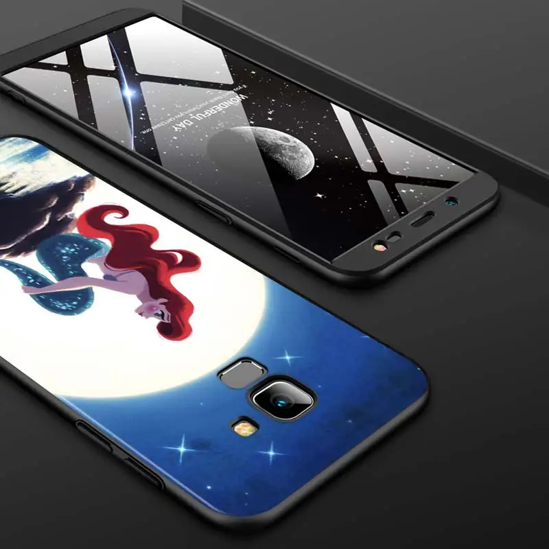 

Mermaid Princess Cute for Samsung Galaxy J2 J3 J4 Core J5 J6 J7 J8 Prime duo Plus 2018 2017 2016 Soft Black Phone Cover