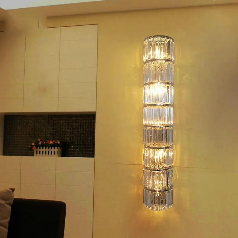 60 160 см XL Большой Хрустальный настенный светильник для гостиной отеля